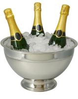 Cookinglife Champagne Emmer - Champagneschaal - Oliebollenschaal XL - Brushed RVS ø 30 cm