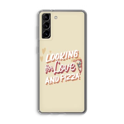 Pizza is the answer: Samsung Galaxy S21 Plus Transparant Hoesje