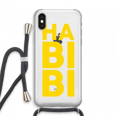 Habibi Blue: iPhone XS Max Transparant Hoesje met koord
