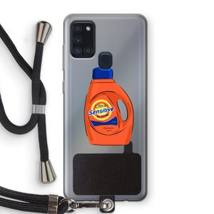 Ultra Sensitive: Samsung Galaxy A21s Transparant Hoesje met koord