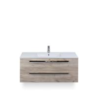 Seville Badmeubelset 120 cm - 2 laden Craft Oak - Wastafel Enjoy Enkel