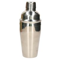 Cocktailshaker - 550 ml- zilver -RVS - thumbnail