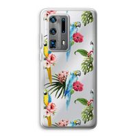 Kleurrijke papegaaien: Huawei P40 Pro Plus Transparant Hoesje