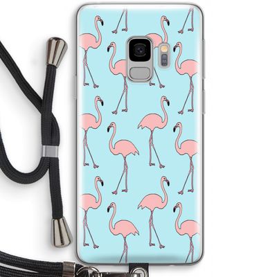 Anything Flamingoes: Samsung Galaxy S9 Transparant Hoesje met koord
