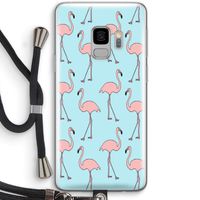 Anything Flamingoes: Samsung Galaxy S9 Transparant Hoesje met koord