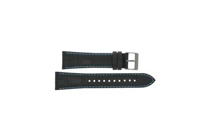 Horlogeband Seiko 7T92-0NK0 / SNDD71PC / L08C011N0 Leder Zwart 22mm