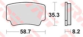 TRW Brake pad mcb 825 si sintered metal