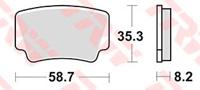 TRW Brake pad mcb 825 si sintered metal