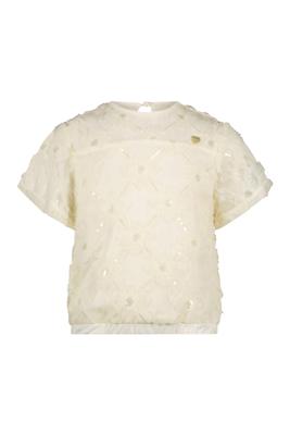 Le Chic Zomer top meisjes Off wit - tule bloemen - Earlyne