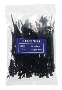 Fixapart Kabelbinder | 0.10 m | zwart | 100 stuks - CTS 03-BLACK CTS 03-BLACK