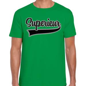 Foute party t-shirt voor heren - Superieur - groen - carnaval/themafeest