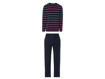 LIVERGY Heren pyjama (XL, Marineblauw)
