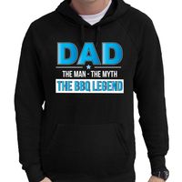 The bbq legend bbq / barbecue cadeau hoodie zwart voor heren