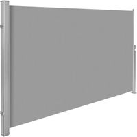 tectake® - Uitschuifbaar aluminium windscherm tuinscherm 180 x 300 cm grijs - thumbnail