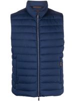 Moorer gilet matelassé à fermeture zippée - Bleu - thumbnail