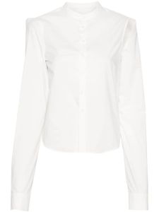 MM6 Maison Margiela chemise en coton à découpes - Blanc