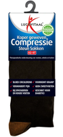 Lucovitaal Koper Geweven Compressie Steun Sokken Zwart 42-47