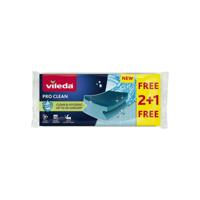 Schuurspons Vileda su pro clean 2+1 Blauw Schuim (3 Onderdelen) (2 Stuks)