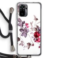 Mooie bloemen: Xiaomi Redmi Note 10 Pro Transparant Hoesje met koord