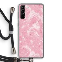 Abstract Painting Pink: Samsung Galaxy S21 Plus Transparant Hoesje met koord