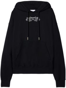 Off-White Tattoo Bandana-embroidery cotton hoodie - Noir