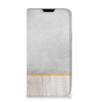 Apple iPhone 14 Plus Book Wallet Case Wood Concrete - thumbnail