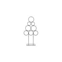 Frame everlands kunstkerstboom separy 39x12x78cm Zwart