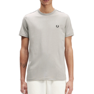 Fred Perry - Taped Ringer T-Shirt - Limestone/ Wit