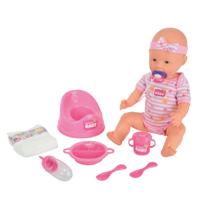 New Born Baby drink- en plaspop, 8dlg.