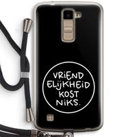 Vriendelijkheid: LG K10 (2016) Transparant Hoesje met koord