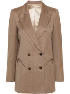 Blazé Milano blazer croisé à motif de chevrons - Marron