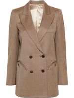 Blazé Milano blazer croisé à motif de chevrons - Marron