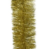 1x Kerst lametta guirlandes goud 10 cm breed x 270 cm kerstboom versiering/decoratie - Kerstslingers - thumbnail