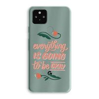 Optimistic flower girl: Google Pixel 5a 5G Transparant Hoesje