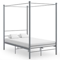 Hemelbedframe metaal grijs 120x200 cm - thumbnail