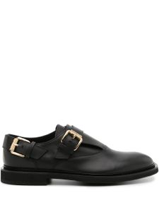 Moschino Micro buckled leather loafers - Noir