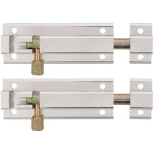 AMIG schuifslot/plaatgrendelA - 4x - aluminium - 5 cm - zilver - deur  - Grendels