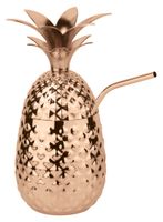 Paderno Cocktailbeker Met Rietje BAR Ananas Koper 500 ml