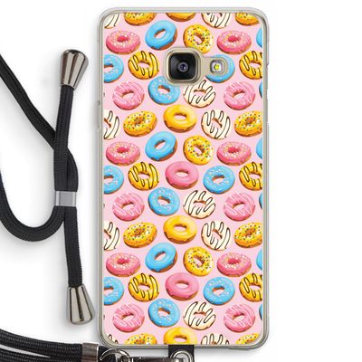 Pink donuts: Samsung Galaxy A3 (2016) Transparant Hoesje met koord