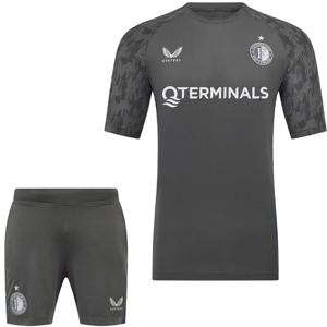 Castore Feyenoord Trainingsset 2025-2026 Donkergrijs Wit