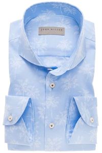 John Miller Tailored Fit Overhemd blauw, Motief