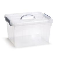Opslagbox AZUL serie - met deksel - transparant - 24 liter - 42 x 36 x 25 cm - kunststof