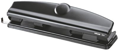 Esselte Q10 4-gaats perforator, zwart