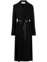 Valentino Garavani manteau à taille ceinturée - Noir Valentino Garavani manteau à taille ceinturée - Noir