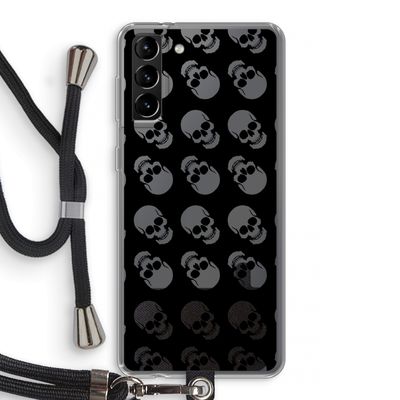 Musketon Skulls: Samsung Galaxy S21 Plus Transparant Hoesje met koord