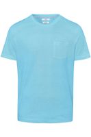 Brax Modern Fit T-Shirt ronde hals lichtblauw, Effen - thumbnail