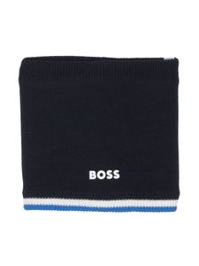 BOSS Kidswear écharpe à logo - Bleu