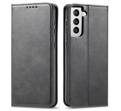 Casecentive Leren Wallet case Luxe Samsung Galaxy S21 zwart