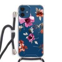 Geschilderde bloemen: iPhone 12 Transparant Hoesje met koord