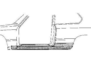 Oversizedeel Bmw 3 E21 75/83 Dorpel 2d 060601